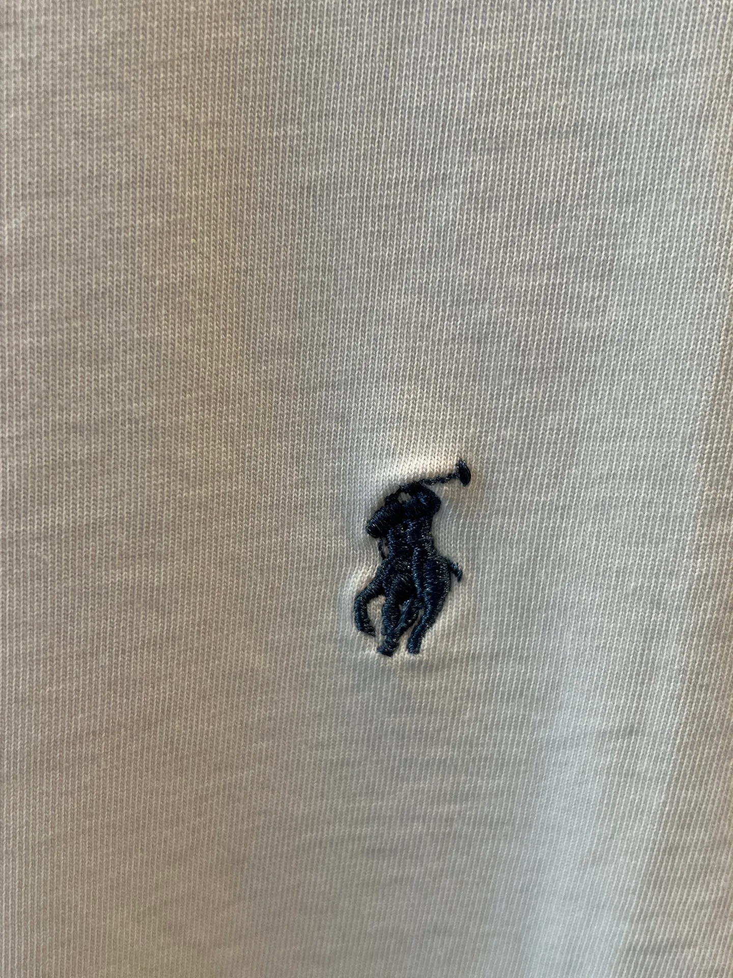 P186 [Next day] RALPH LAUREN/Ralph Lauren 25fw war horse embroidered buttoned long-sleeved T-shirt (white) Size: s m l xl Detailed sizes can be found in Figure 9